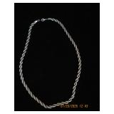 Two-Tone Twisted Rope Chain Necklace