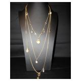 Cabi Triple-Chain Charm Necklace