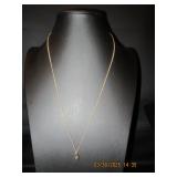 Gold Tone Pine Cone Pendant Necklace