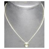 Necklace with Swirl Rhinestone Pendant