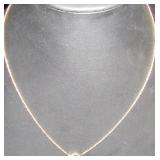 Gold Tone Chain Necklace with Knot Pendant