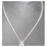 Silver-Tone Love Pendant Necklace