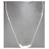 Minimalist Necklace with Irregular Greenish Beads