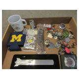 Assorted Scrap Jewelry, Craft Supplies, and Collec