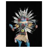 Vintage Kachina Figurine with Feather Headdress