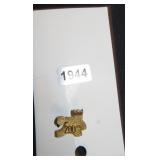 Gold-Tone Bowling Pin Brooch, '200'