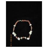 Beaded Statement Necklace with Textured Stones and