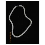 Disc Bead Necklace, Off-White