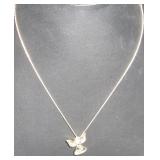 Gold-Tone Necklace with Filigree Angel Pendant