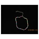 Multicolor Seed Bead Necklace with Adjustable Clas