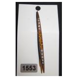 Long Bar Brooch with Colored Gems