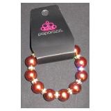 Paparazzi Bronze-Tone Ball Bracelet with Gemstone