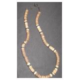 Black, Tan, and White Beaded Beach Necklace