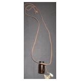Leather Cord Necklace with Glass Jar, Butterfly, a