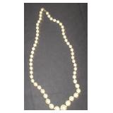 White Pearl-Like Beaded Necklace