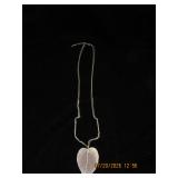 Silver-Tone Necklace with Skeletal Leaf Pendant