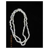 White Shell Chip Bead Necklace