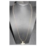 Cross Pendant Necklace with Rhinestones