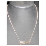 Rose Gold-Tone Bar Necklace with 'I Speak Fluent D