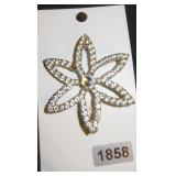 Rhinestone Flower Brooch