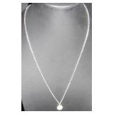 Round Rhinestone Pendant Necklace
