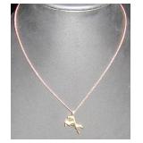 Gold-Tone Horse Pendant Necklace