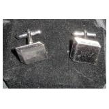 Square Bevelled Cufflinks with F.W. Etching