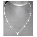 Delicate Beaded Necklace with Center Pendant