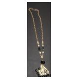 Rope Chain Necklace with Beaded Tassel