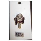 Cross Pin with Halo and Draped Robe