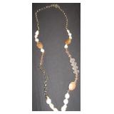 Mixed Media Bead and Shell Long Necklace