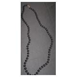 Single Strand Black Bead Necklace