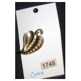 Coro Goldtone Leaf Brooch