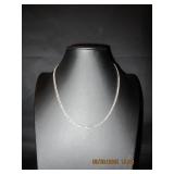 Dual Strand Silvertone Necklace