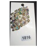 Clear Bead Cluster Brooch