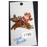 Edgar Berebi Santa Claus and Reindeer Brooch