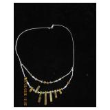 Two-Strand Beaded Necklace with Tiger's Eye Accent