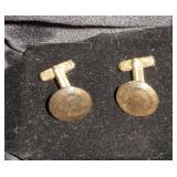 Goldtone Round Cufflinks