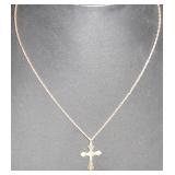 Rope Chain Necklace with Cross Pendant