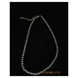 Silver-Tone Bead Strand Necklace