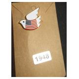 Dove Pin with American Flag Motif