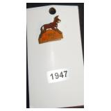 1983 AVWBA Enamel Deer Brooch Pin