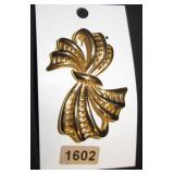 Gold-Tone Bow Brooch