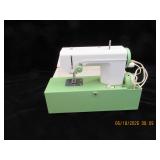 Vintage Green and White Children's Sewing Machine