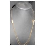 Double Gold Chain Necklace