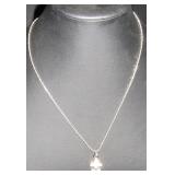 Silver-Tone Necklace with Fleur-de-Lis Pendant