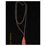 Beaded Necklace with Tassel