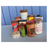 Assorted Advertising Tins and Containers