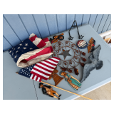 Patriotic Collection: Flags, Eagle Figurines, and Americana Decor