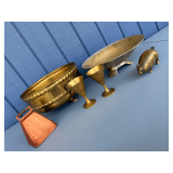 Assorted Brass Decorative Articles - Bowls, Shot Glasses and Figurine